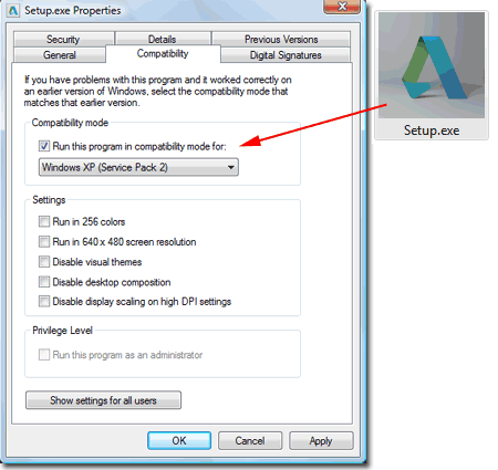 Set Compatibility Xp Vista